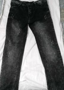 Acid Wash Distressed Jeans