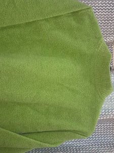 Green Color Waist Length Full Sleeves Sweater
