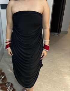 Tube Dress With Lace On Side