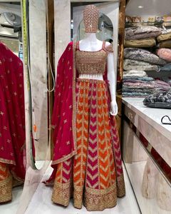 ❤️✨️🧡Multicolour Lehga For Wedding 🧡✨️❤️