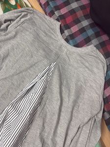 Gray Layered Look Top shirt