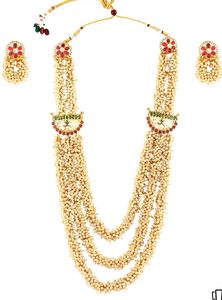 3 Layer Long Moti Nacklace