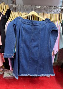 Denim Off-Shoulder Dress