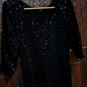 Black Sequin Kurti
