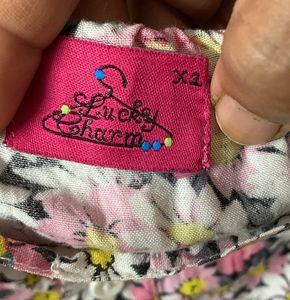 Printed Pink Cotton Skirt For Woman