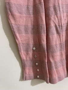 Pink Striped Long Sleeve Top