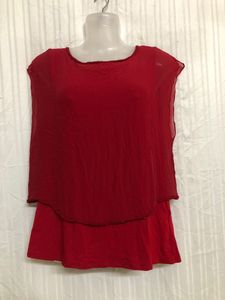 Elie Tahari Red Stylish Top