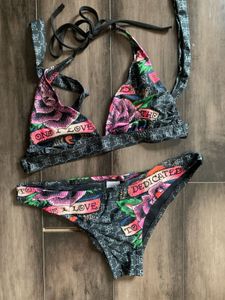 Ed Hardy Authentic Rhinestone Bikini Set
