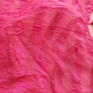 Pink Scarf with Tassels