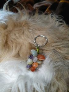 MULTI GEMSTONE GRAPE 🍇 KEYCHAIN FOR POSITIVITY