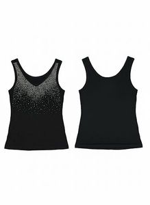 Black Embellished Tank Top