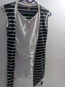Striped Vest &amp; Tank Top Set