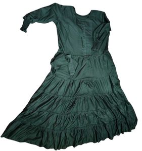Dark Green Tiered Maxi Dress