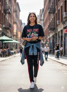 💥 VINTAGE POLO SPORT 🔥 RARE Red-Stripe Leggings!