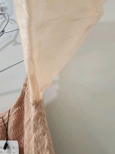 Sale Cute Korean Chic Organza Puff Sleeve Top