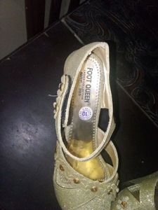 Golden High Heel Sandals