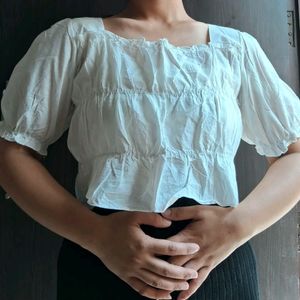 Cute White Crop Top