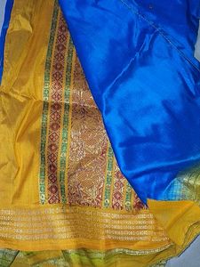 Blue Kathpadar Saree