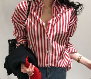 Zara Red And White Striped Shirt
