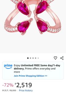 GIVA Carnation Rose Gold Ring