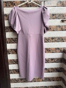 Lilac Puff Sleeve Dress
