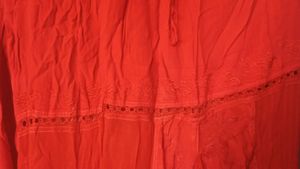 Ankle Length Skirt (Orange Colour)