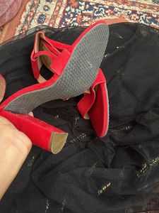 Brand New Red Block Heels