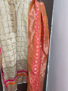 Banarsi Kurta With Heavy Dupatta For M Or L