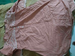 Embroidered Kurta And Top Combo Of 2