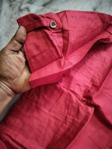 Red Cotton Kurta