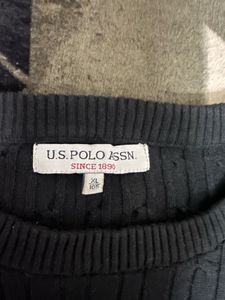 US Polo Cable Knit Sweater