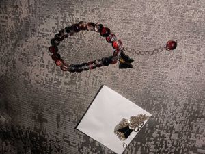 Beautiful Black Bracelet With Pendant