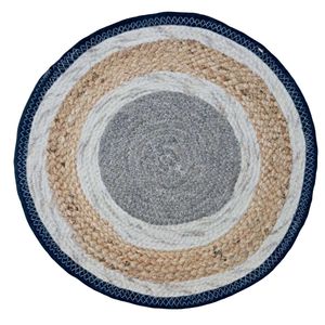 Handmade Round Wool Rope Doormat – 50 cm.  Design