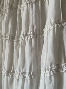 Ruffle White FULL LENGTH SKIRT