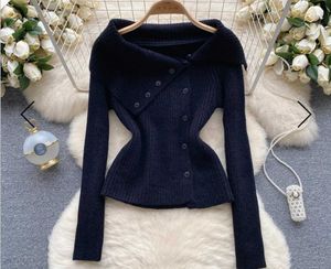 Chic Black Buttoned Cardigan