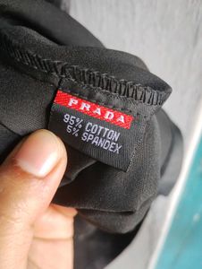 Prada 90&#39;s Vintage Sports Black Nylon Dress