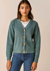 Blue  Knit Cardigan