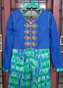 Blue &amp; Green Maxi Dress