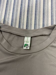 Gray Long Sleeve Top