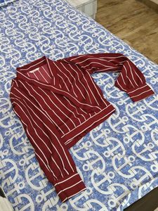 Striped Burgundy Top