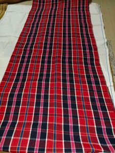 Vintage Plaid Blanket with Fringe