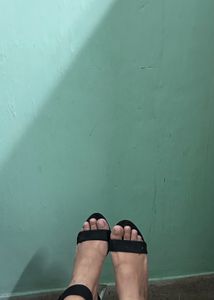 Black Heels with Ankle Strap