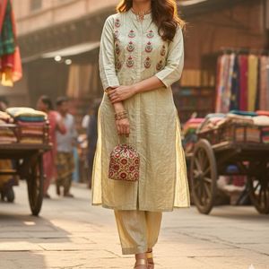 Embroidered handwork Kurta Set😍😍