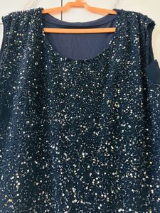 Heavy Embroidery Party Wear Sleeveless Top