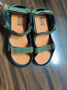 DaEgo Italy Green Canvas Sandals