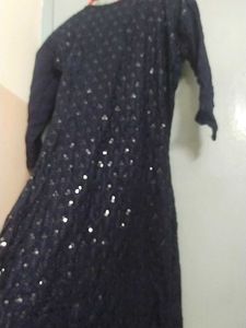 Navy Blue Sequin Dress