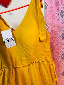 Beautiful 😍 Yellow Tiered Padded Sundress