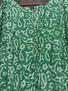 Green Printed Kurta set