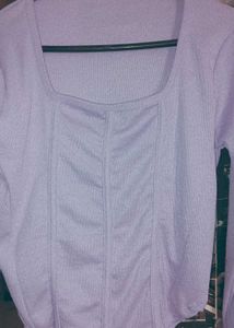 lavender purple corset top