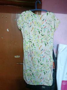 Floral Bird Print Tunic Dress